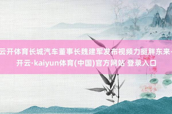 云开体育长城汽车董事长魏建军发布视频力挺胖东来-开云·kaiyun体育(中国)官方网站 登录入口