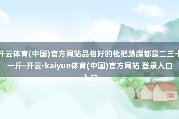 开云体育(中国)官方网站品相好的枇杷蹧蹋都是二三十一斤-开云·kaiyun体育(中国)官方网站 登录入口