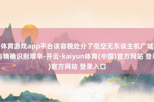 体育游戏app平台该容貌处分了低空无东谈主机广域探伤与精确识别艰辛-开云·kaiyun体育(中国)官方网站 登录入口