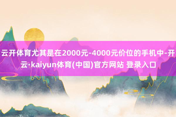 云开体育尤其是在2000元-4000元价位的手机中-开云·kaiyun体育(中国)官方网站 登录入口